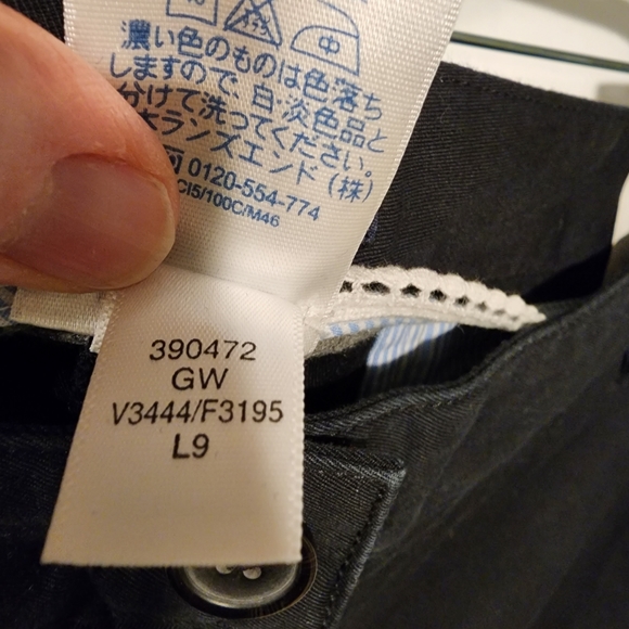 Lands' End NWT Wide Leg Weekend Chino Trousers Black Slant Pocket Pants Classic - Picture 7 of 13